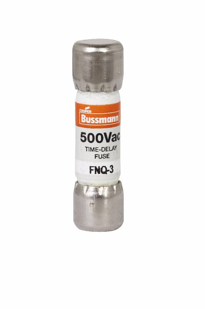 Bussmann Tron® FNQ-3 Time Delay Midget Fuse, 3 A, 500 VAC, 10000 A Interrupt, Class: Supplemental, Cartridge Body