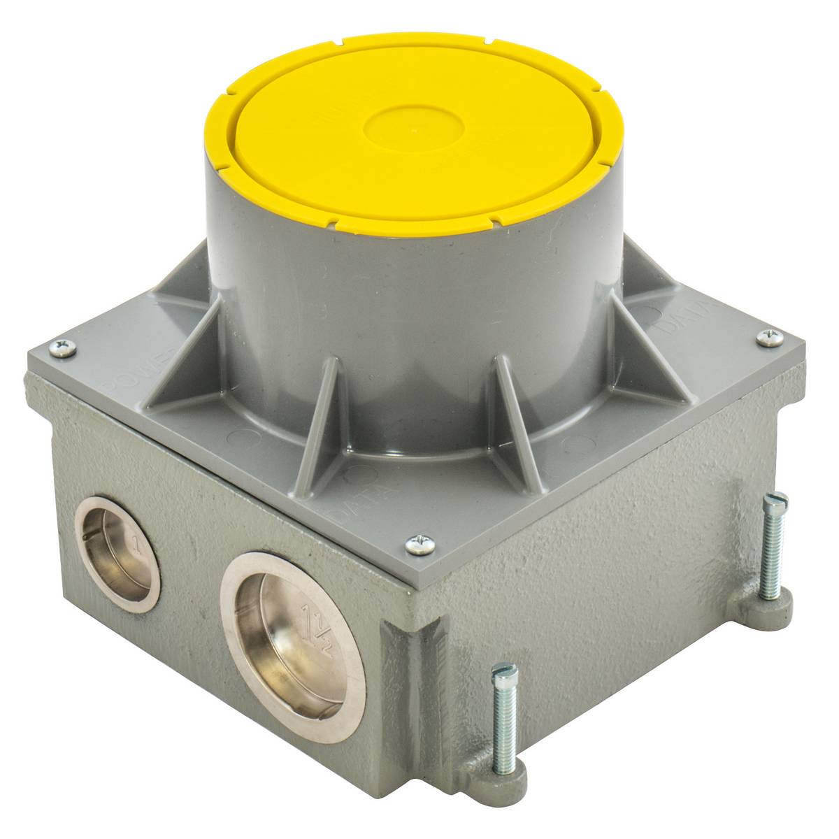 PREMISE WIRING SystemOne™ CFBS1R4CFB Fully Adjustable Concrete Floor Box, Cast Iron, 19 cu-in Capacity, 7.6 in L x 6.58 in W x 6 in H
