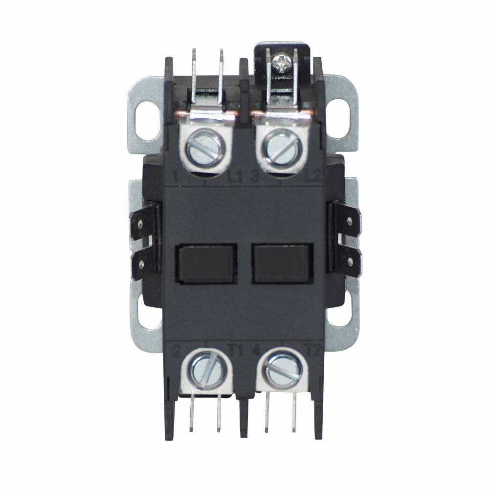 EATON C25BCF240B Compact Non-Reversing Definite Purpose Contactor, 208 to 240 VAC V Coil, 40 A, 1NC Contact, 2 Poles