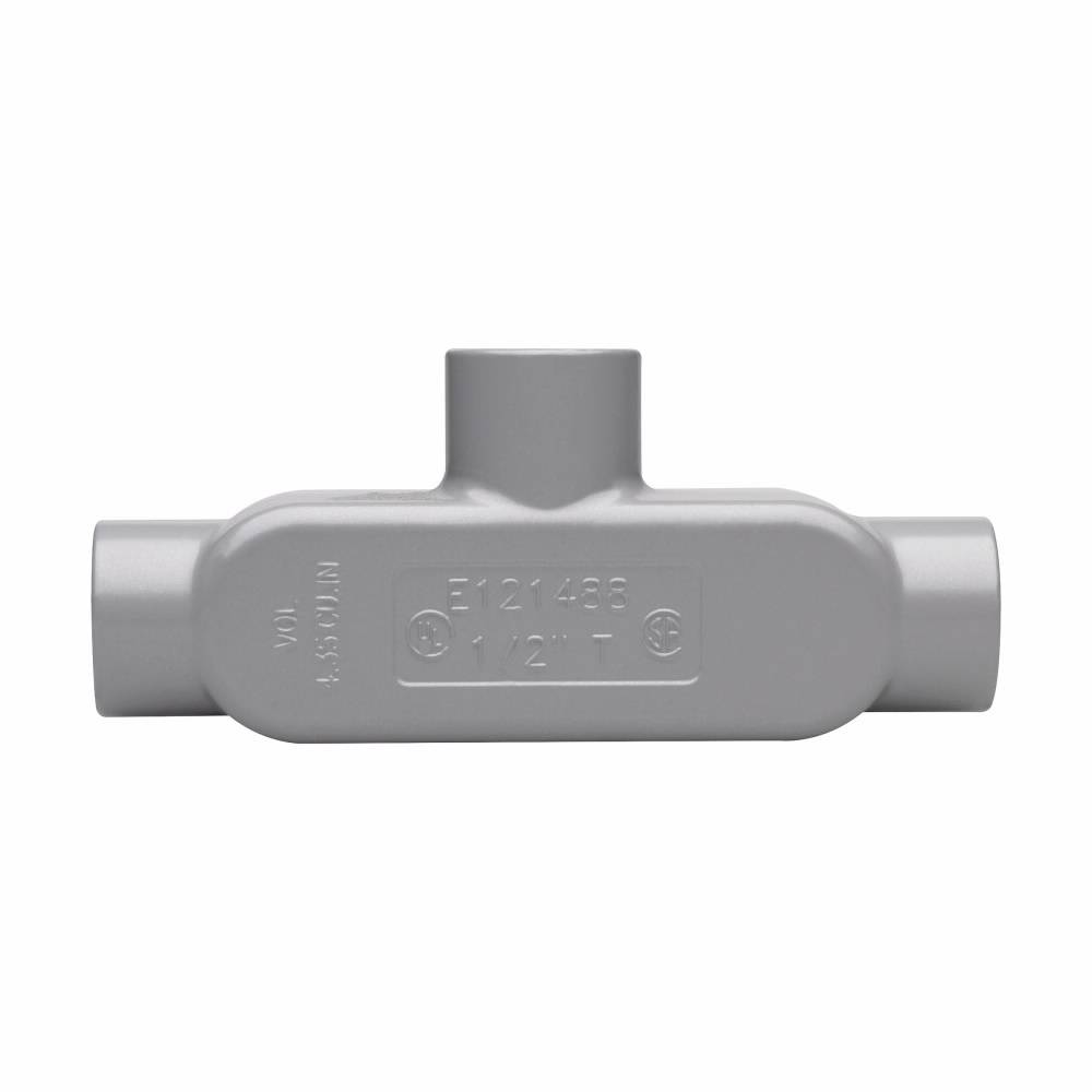 EATON Crouse-Hinds Condulet® T25 Type T Conduit Outlet Body, 3/4 in Hub, 5 Form, 7.3 cu-in Capacity, Die Cast Copper-Free Aluminum, Epoxy Powder Coated