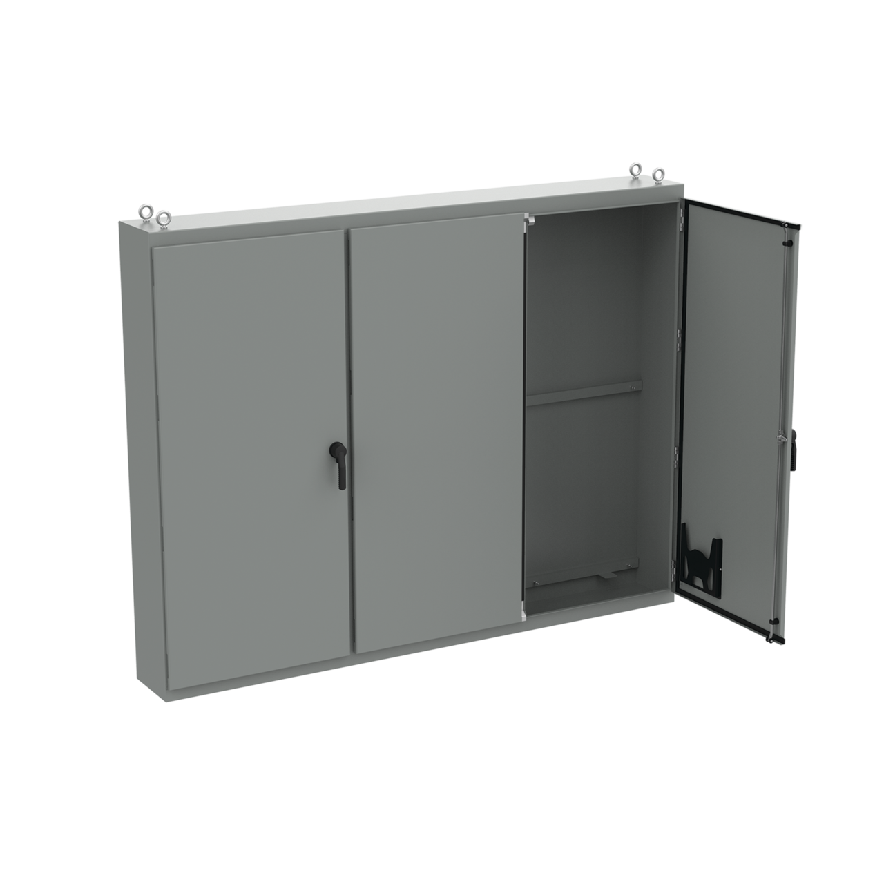 nVent HOFFMAN A86M3E20LPG A27 Multi-Door Enclosure, 86.12 in L x 112 in W x 20.12 in D, NEMA 12/IP55 NEMA Rating, Steel