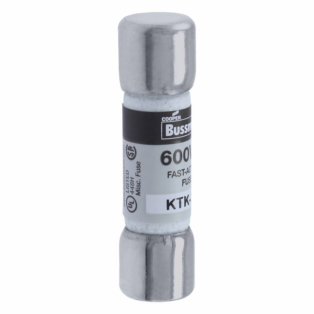 Bussmann Limitron™ KTK-30 Fast Acting Low Voltage Supplemental Fuse, 30 A, 600 VAC, 100 kAIC Interrupt, Class: Supplemental, Cartridge Body