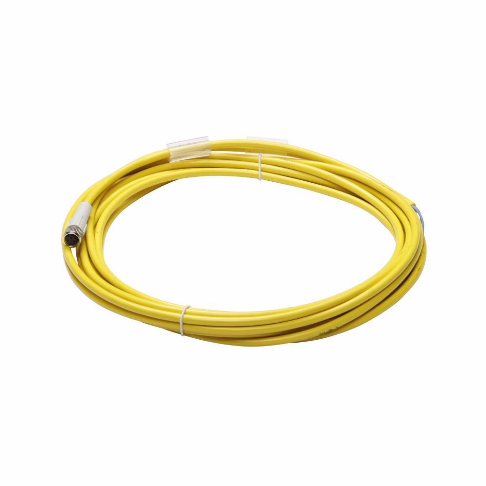 EATON CSNS3A3CY2405 Global Plus 3-Wire Standard Single End Connector Cable, M8x1 3-Pin Nano Style Straight Female Connector, 5 m L Cable, 3 Poles