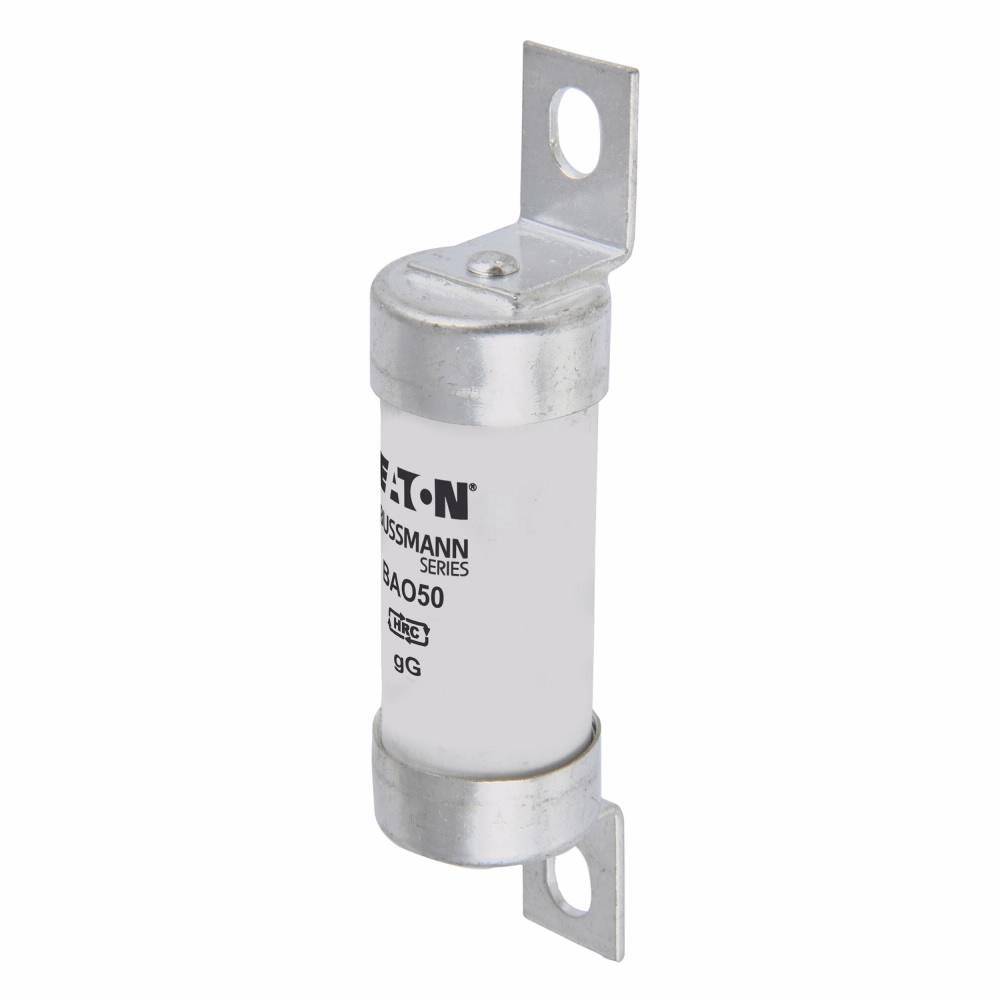 Edison BAO50 Offset Bolted Tag Low Voltage HRC Fuse Link, 500 VAC, 50 A, Ceramic