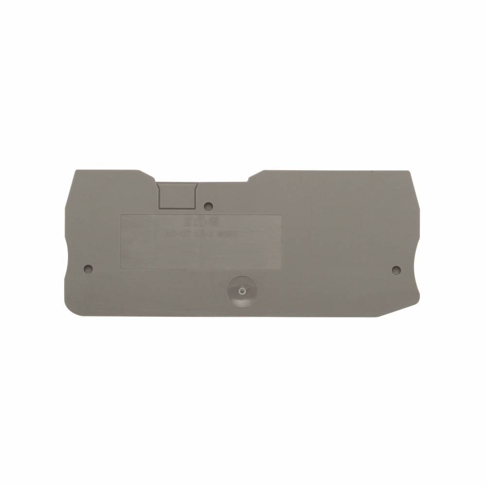 EATON XBACQT15D12 End Cover, For Use With XB Series XBQT15D12/XBQT15D12PE/XBQT15MT/XBQT15TG IDC Terminal/Ground Block, Gray