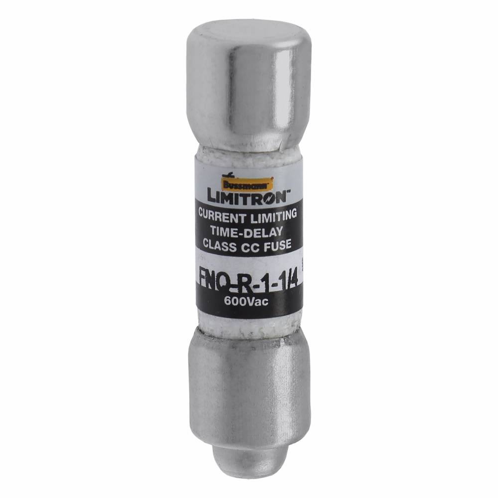 Bussmann CC-Tron® FNQ-R-1-1/4 Current Limiting Time Delay Fuse, 1.25 A, 600 V, 200 kAIC Interrupt, CC Class, Cylindrical Body