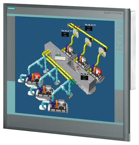 Siemens SIMATIC 6AV78613AA002AA0 TFT Flat Panel, 19 in Screen, 1280 x 1024 pixel