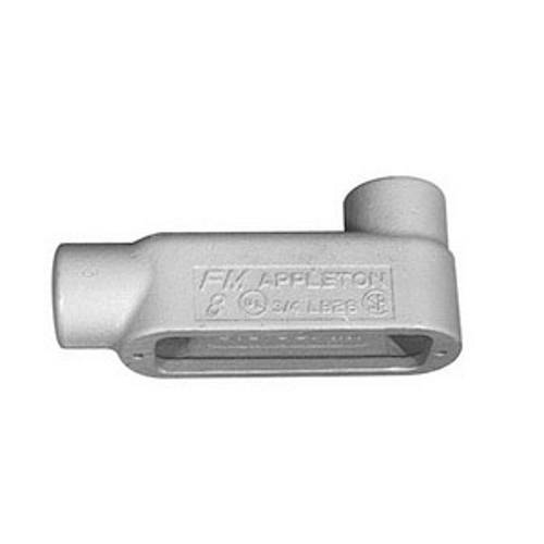 Appleton® UNILETS™ LB18 Type LB Conduit Outlet Body, 1/2 in Hub, 8, 5 cu-in, Grayloy Iron, Triple Coated