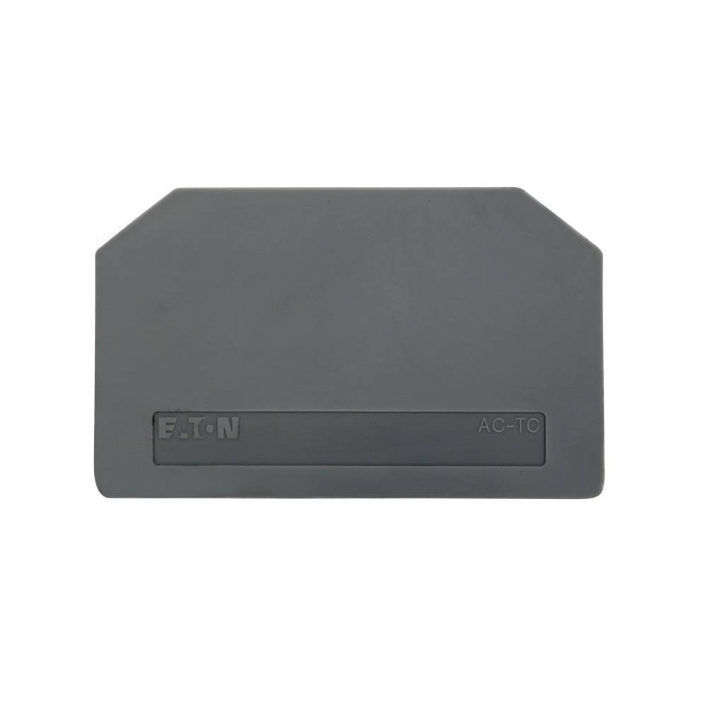 EATON XBACTK4 End Cover, For Use With XBTKT25 Terminal Block, Gray
