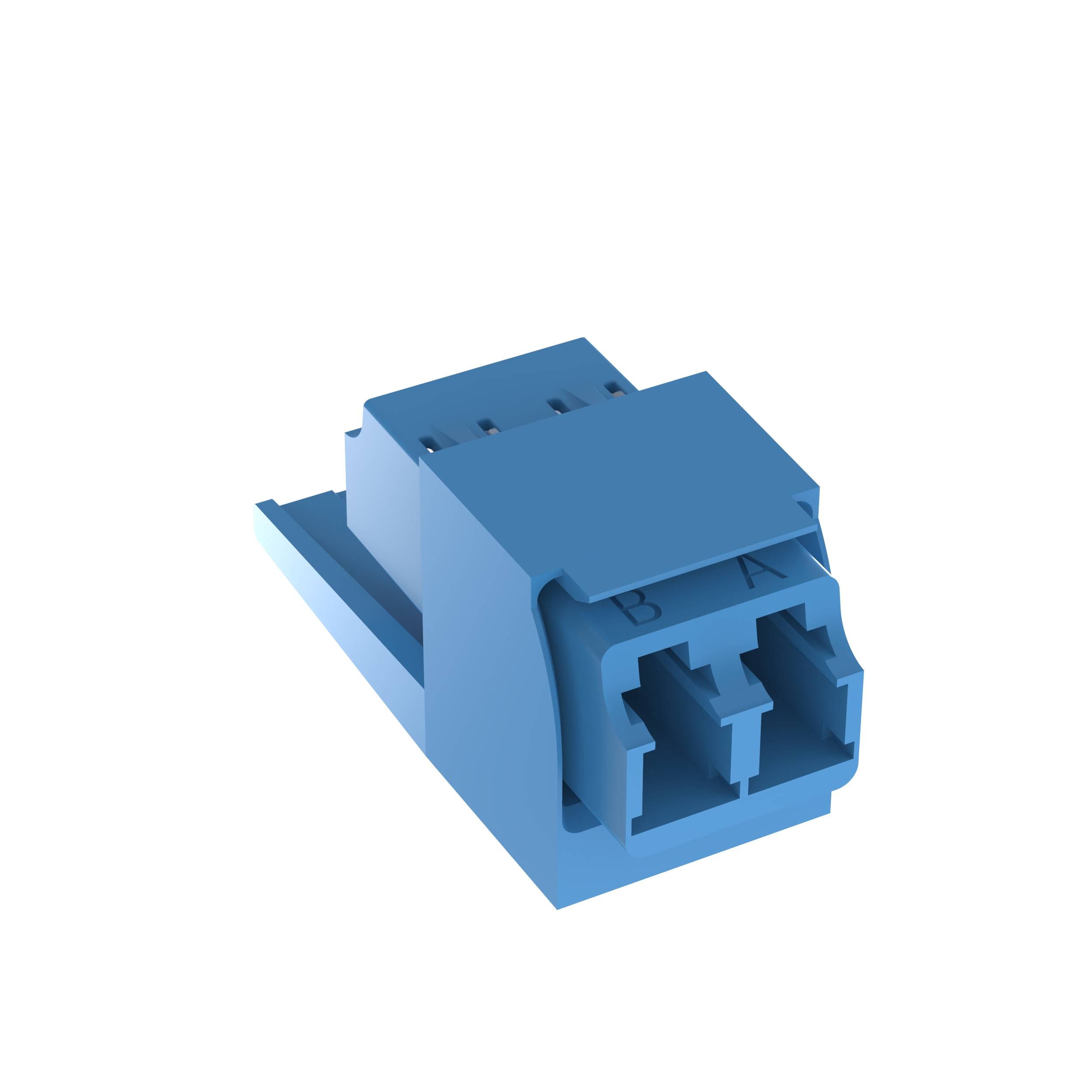 Panduit® Mini-Com® CMDSLCZIW Fiber Optic Adapter Module, LC Duplex Connector, Single-Mode Fiber