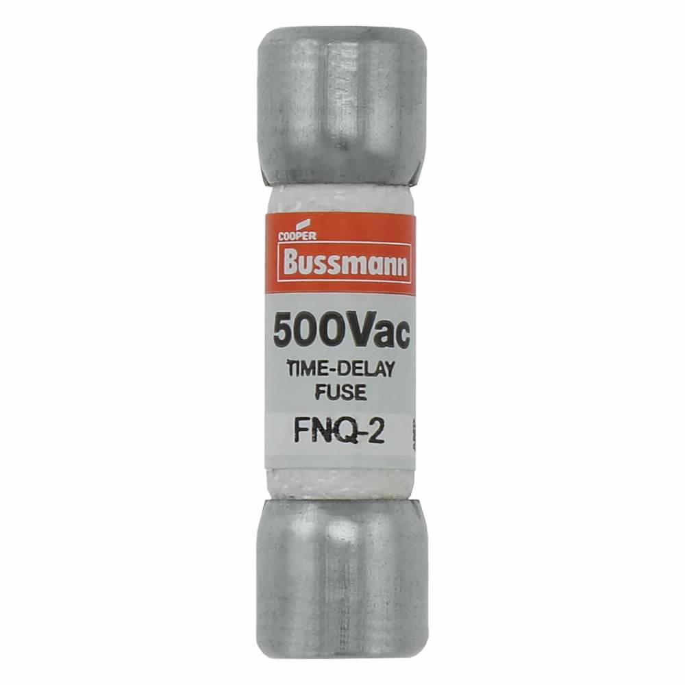 Bussmann Tron® FNQ-2 Time Delay Fuse, 2 A, 500 VAC, 10 kAIC Interrupt, Class: Supplemental, Cartridge Body