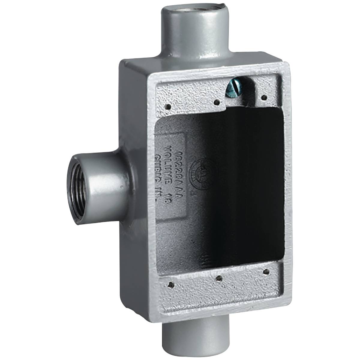 Killark® FSCT-2 FSCT Cast Device Box With Internal Ground Screw, Copper-Free Aluminum, 18 cu-in Capacity, 1 Gangs, 1 Outlets, 6-3/8 in H x 3-3/4 in W x 2 in D