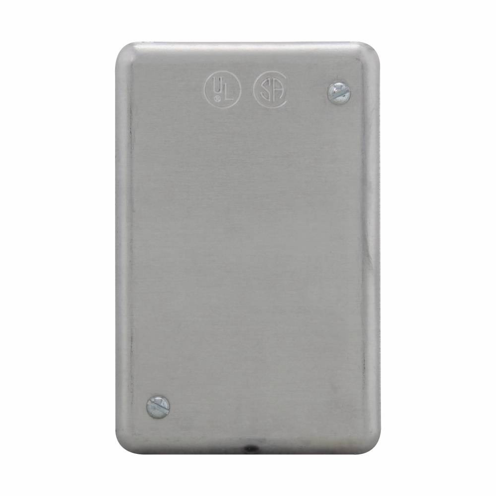Crouse-Hinds DS100 DS Series Blank Device Box Cover, Sheet Aluminum