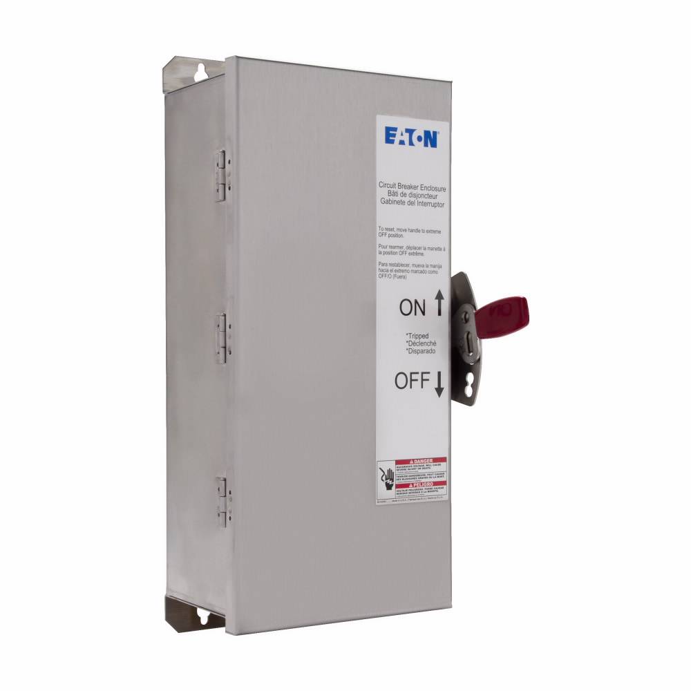 EATON WFDN100E C Series Circuit Breaker Enclosure, 9.31 in L x 8.84 in W x 19.91 in H, NEMA 4/4X/5, Stainless Steel