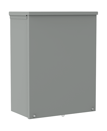 Hoffman A24R126 B-Style Body Enclosure With Knockout, 24 in H x 12 in W x 6 in D, Screw Cover, NEMA 3R/IP32 NEMA Rating, Steel