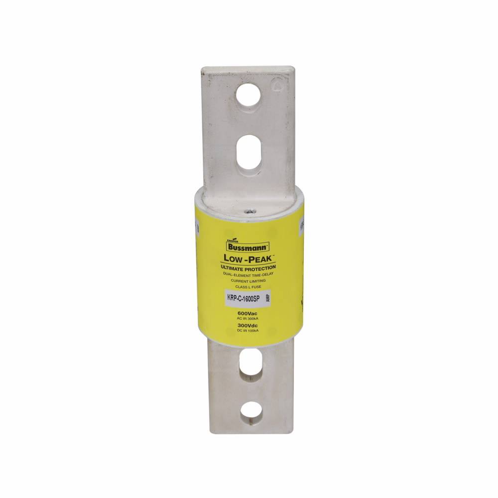 Bussmann Low-Peak™ KRP-C-1600SP KRP-C-SP Current Limiting Time Delay Fuse, 1600 A, 600 VAC/300 VDC, 100/300 kA Interrupt, L Class, Cartridge Body