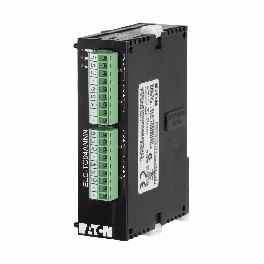EATON ELC-TC04ANNN J/K/R/S/T Sensor Thermocouple Input Module, 4 Inputs