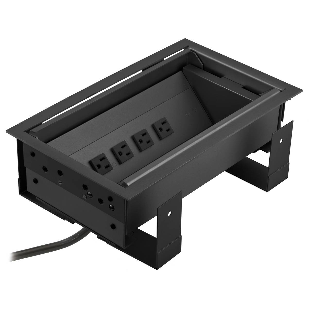 PREMISE WIRING WSBG43UBBA Concealed Style Fabricated Recessed Standard Elite Work Surface Box, Composite, 5 Outlets