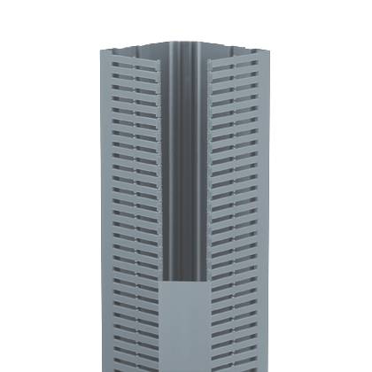 Panduit® PanelMax™ CWD2WH6 1-Piece Type CWD Corner Wiring Duct, 0.2 in Slotted Slot, 3.35 in W x 2.57 in D, PVC