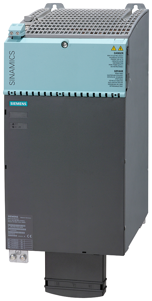 Siemens SINAMICS S120 6SL31361TE310AA0 3-Phase Cold Plate Cooling Basic Line Module, 380 to 480 VAC Input, 600 VDC Output, 167 A Output, 100 kW