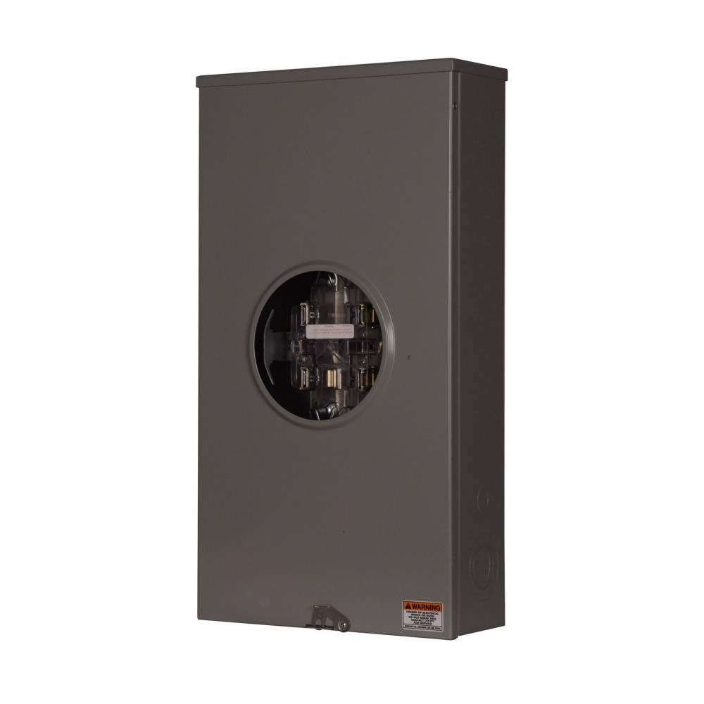 EATON Cutler-Hammer 1008632CH 3-Wire 1-Position Commercial Service Single Meter Socket With Lever Bypass, 600 VAC, 200 A, 1/3 Phase