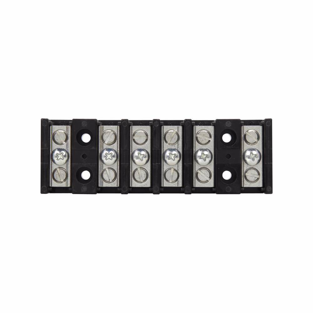 Edison 14002-6 Barrier Power Terminal Block, 600 VAC, 115 A, 14 to 2 AWG Wire