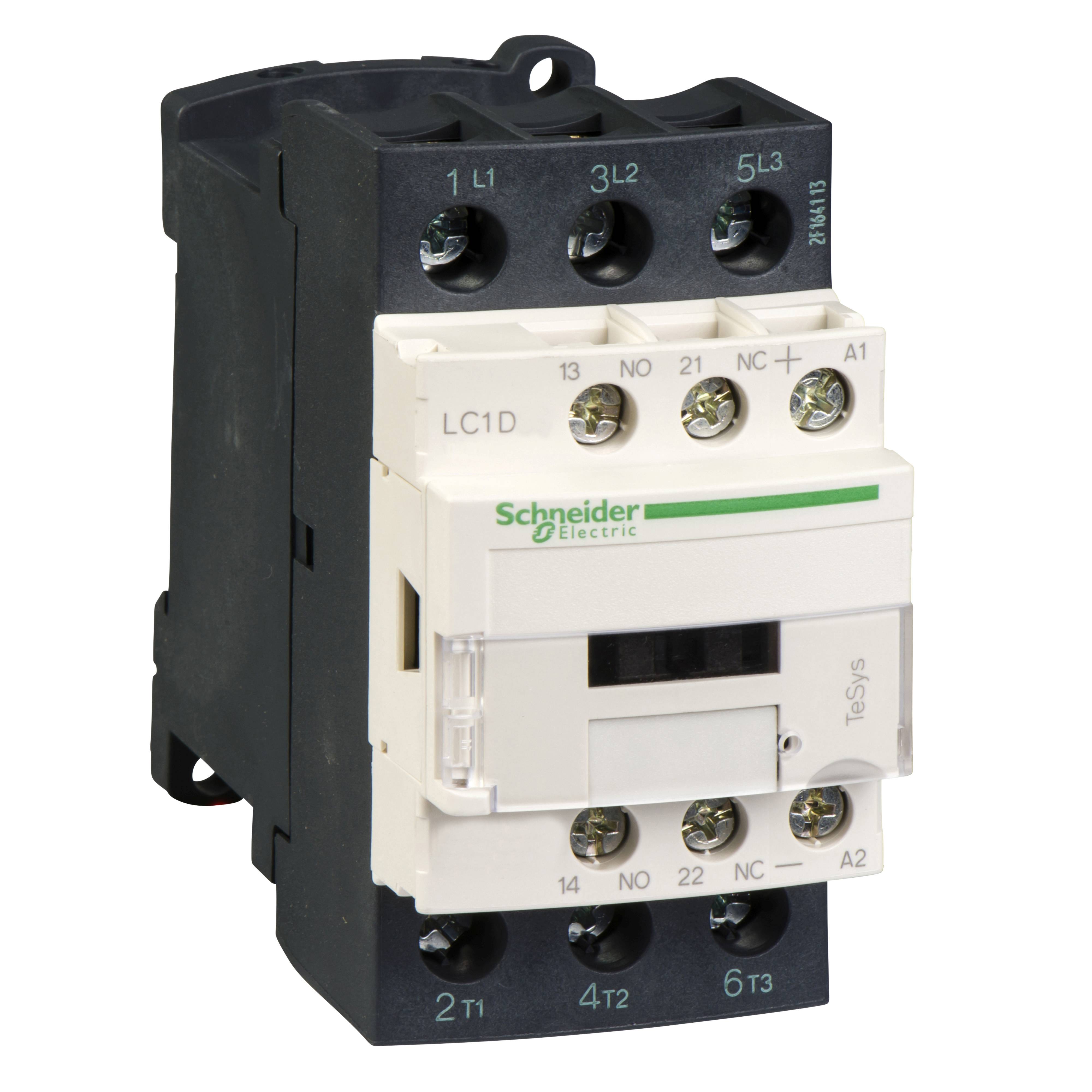 Schneider Electric Square D™ TeSys™ D LC1D25BD Direct On-Line Standard IEC Contactor, 690 VAC, 24/300 VDC V Coil, 25/40 A, 3NO Contact, 3 Poles