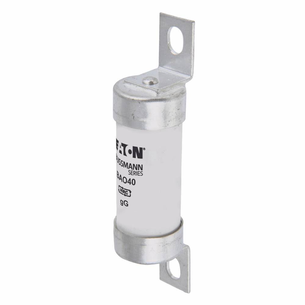 Edison BAO40 Offset Bolted Tag Low Voltage HRC Fuse Link, 500 VAC, 40 A, Ceramic