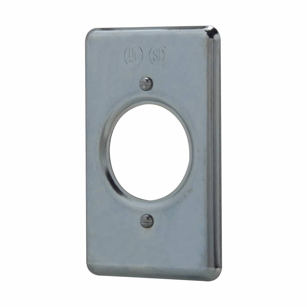 Crouse-Hinds DS35 Receptacle Cover With Gasket, 2-3/4 in L x 0.2 in W, Receptacle Cover, Sheet Steel
