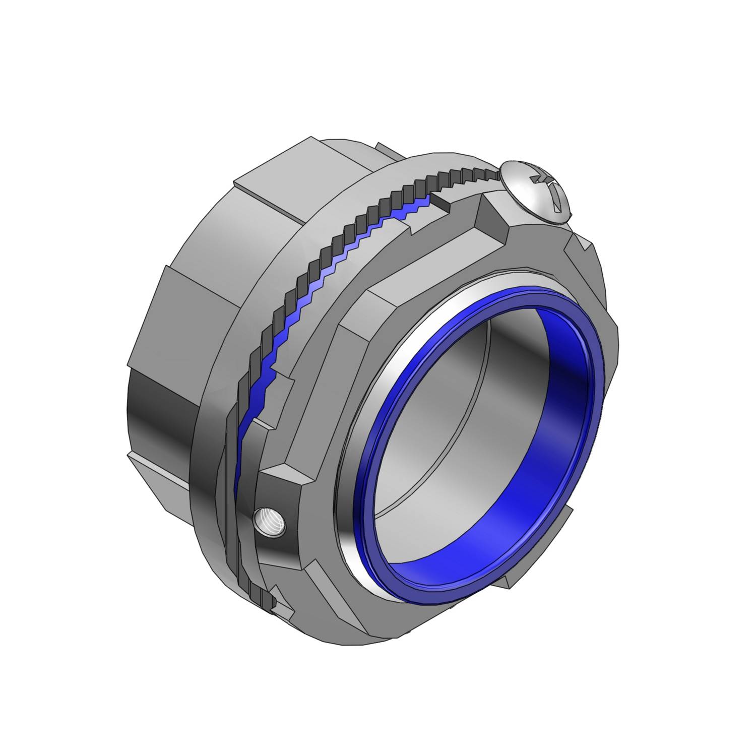 T&B® H100GRSST Grounding Hub, 1 in Trade, Thread Connection, Locknut Installation, 316 Stainless Steel
