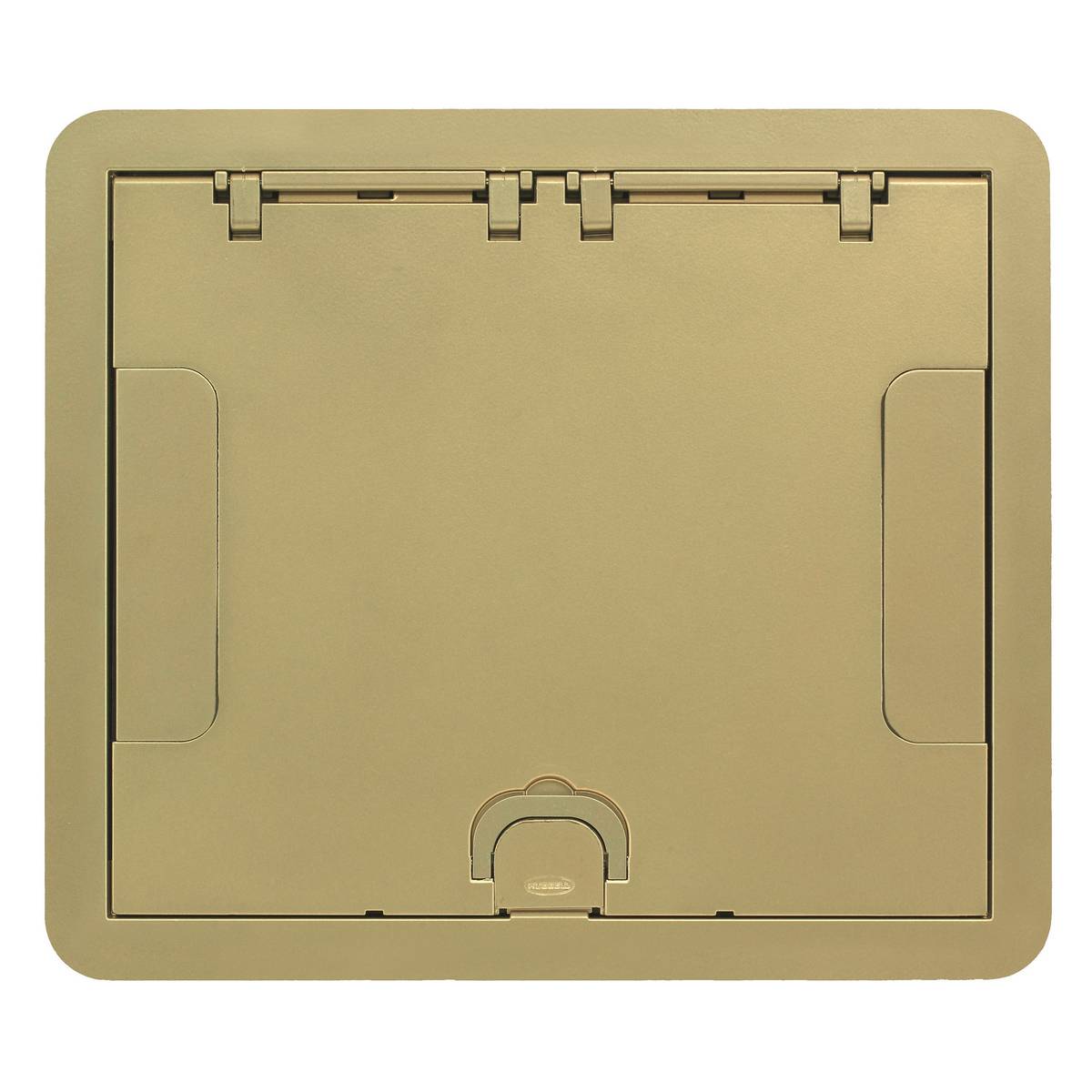 PREMISE WIRING SystemOne™ 610GCCVRBRS Standard Floor Box Cover, 9.95 in L x 11-1/2 in W, Die Cast Aluminum