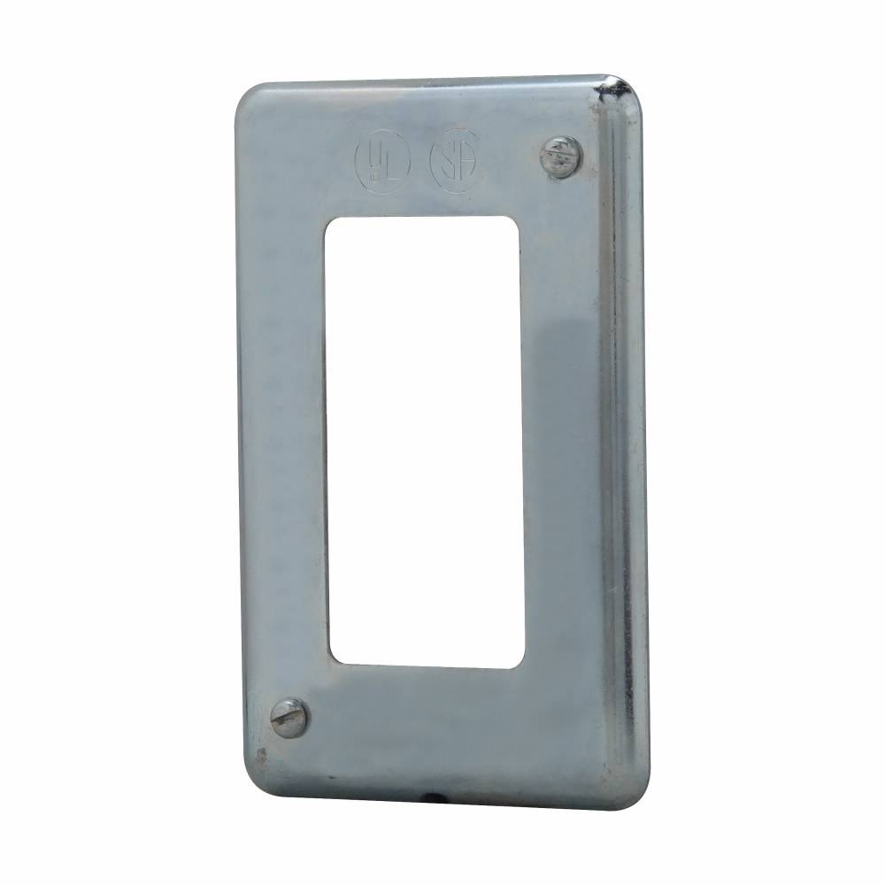 Crouse-Hinds DS23 GFI DS Series Flat GFI Receptacle Box Cover, Sheet Steel