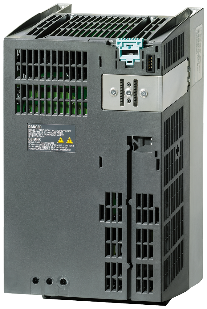Siemens 6SL32101SE218AA0 SINAMICS S110 3-Phase Power Module With Integrated Line Filter, 380 to 480 VAC Input, 17.1/23.1 A Input, 26.4 A Output