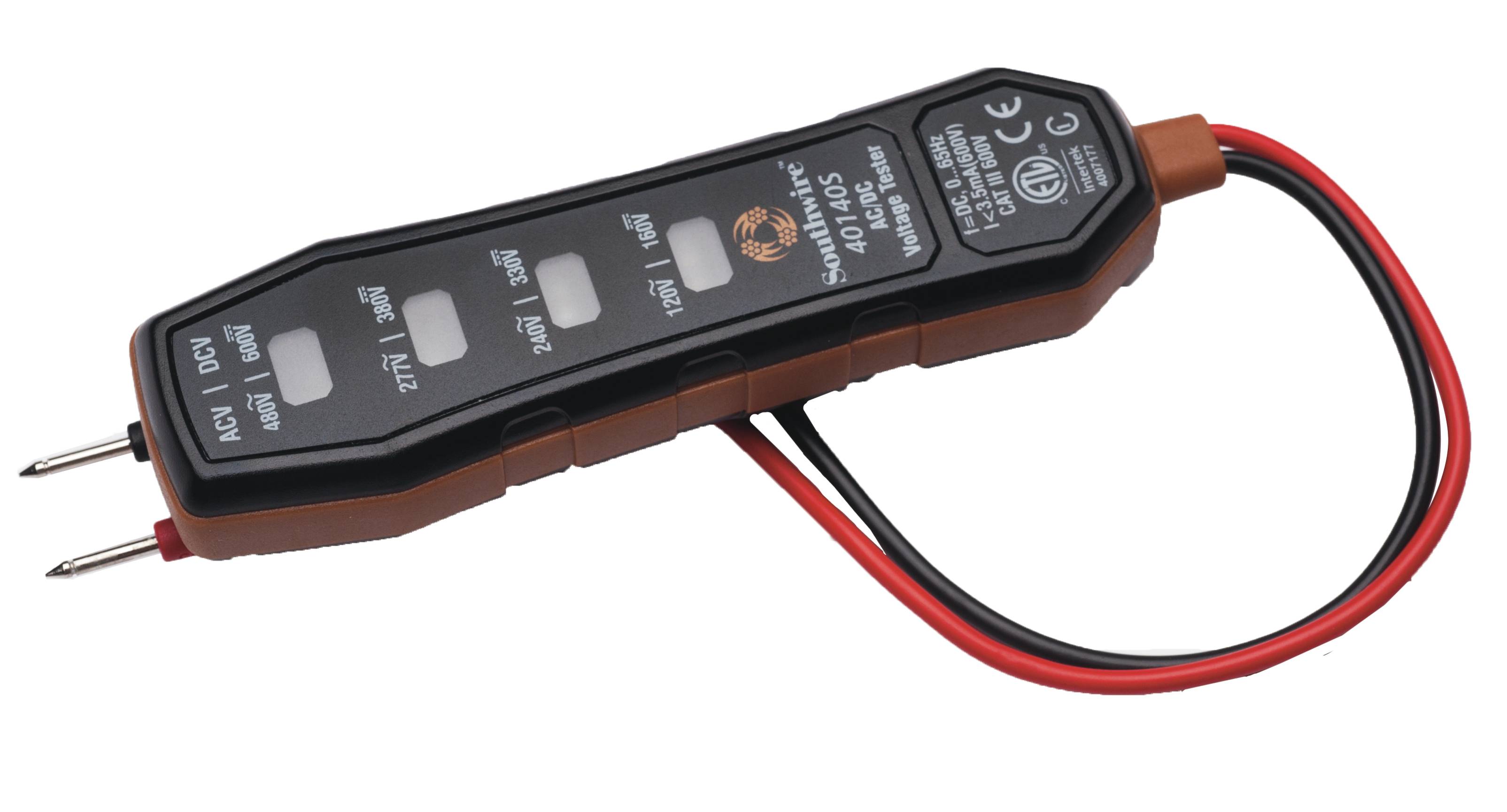 Southwire® 582927 4-Way AC/DC Voltage Tester, 480 VAC/600 VDC Max Measurable