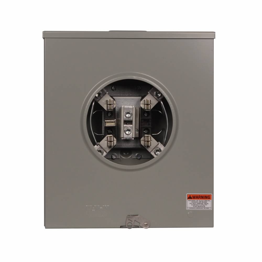 EATON Cutler-Hammer 1010291CH 3-Wire 1-Position Commercial/Residential Service Single Meter Socket With Horn Bypass, 600 VAC, 200 A, 1 Phase