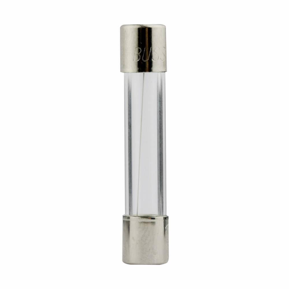 Bussmann AGC-15/100-R Small Dimension Fast Acting Fuse With Nickel Plated Brass End Caps, 15/100 A, 250 VAC, 35 A, 10 kA Interrupt, Cylindrical Body