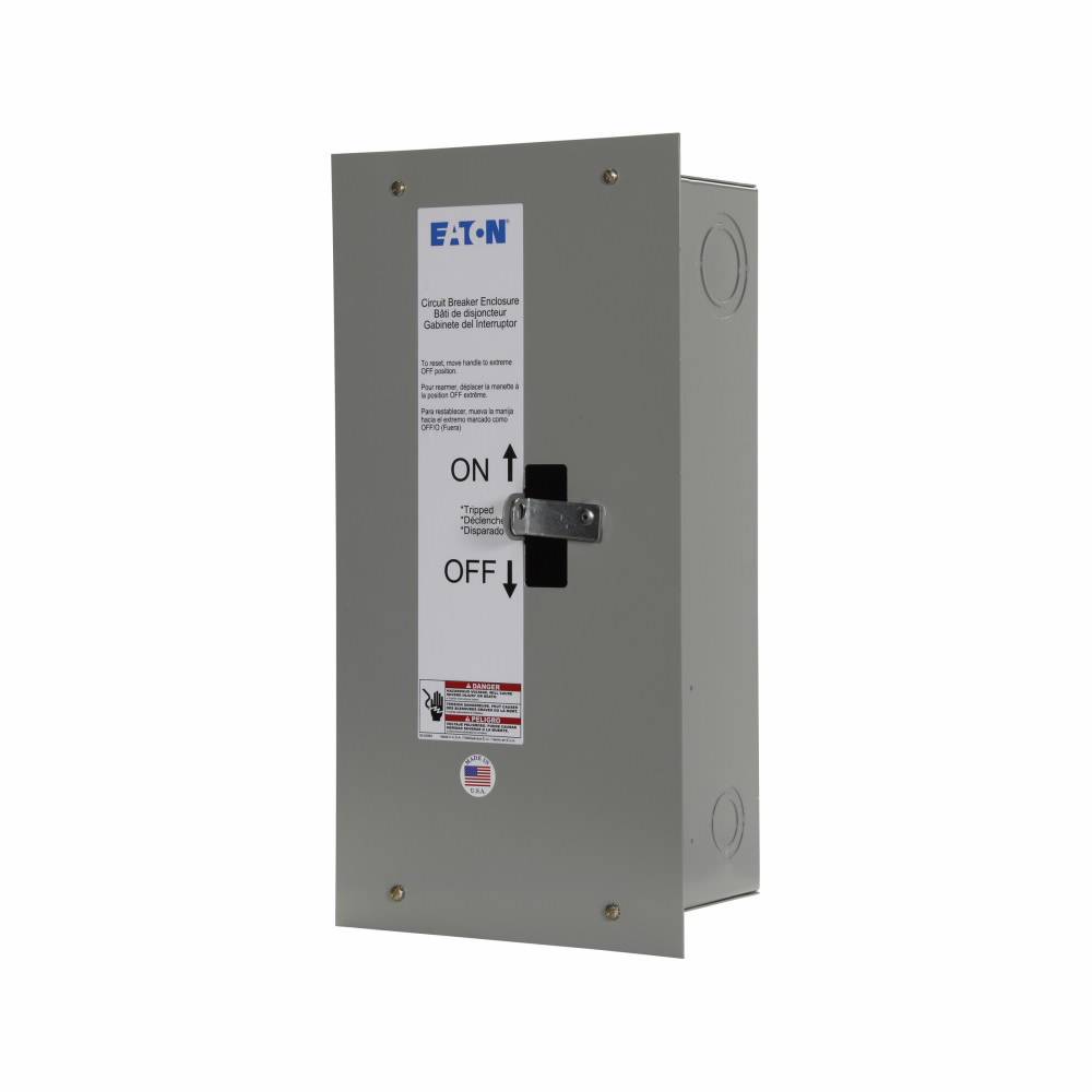 EATON FFDN100 C Series Dustproof Circuit Breaker Enclosure, 6.28 in L x 9.72 in W x 18.81 in H, NEMA 1/3R/4/4X/5/12 NEMA Rating, Stainless Steel