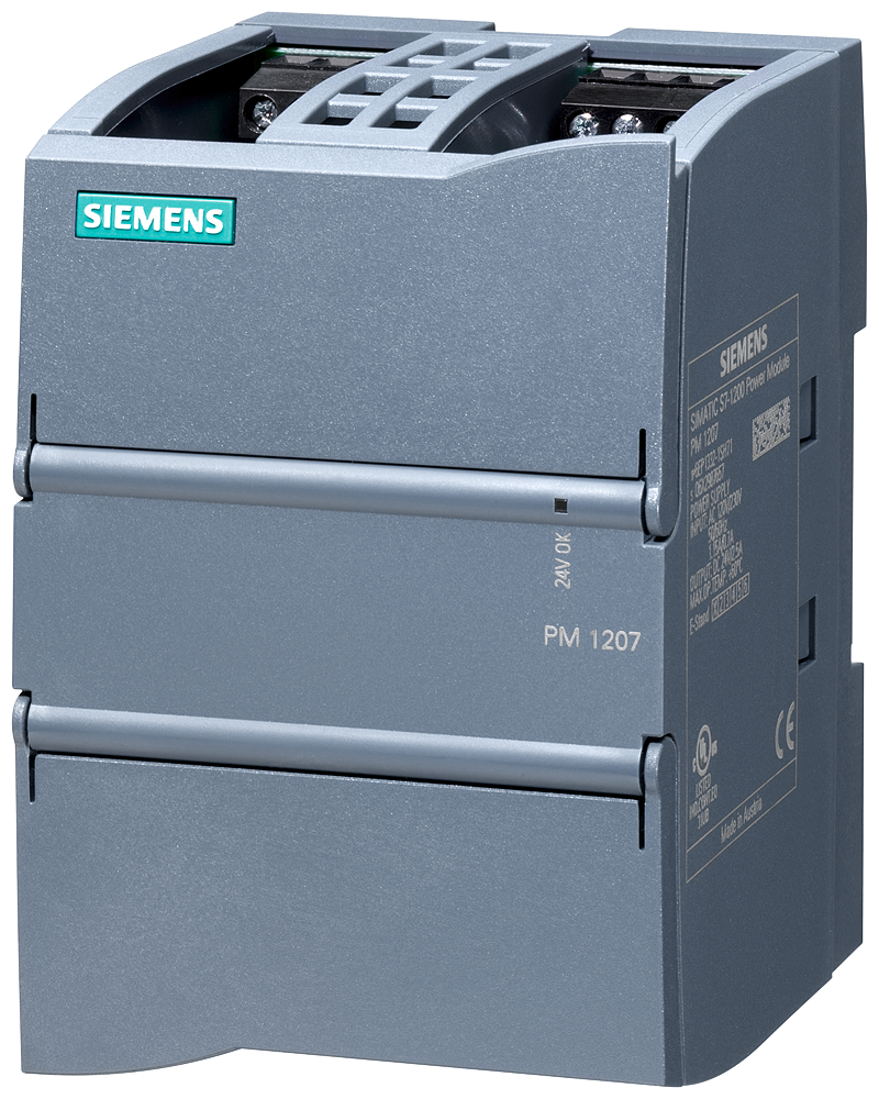 Siemens SIPLUS 6AG13321SH717AA0 S7-1200 PM1207 Stabilized Power Supply Module, 120 to 230 VAC Input, 24 VDC Output, 0.67 to 1.2 A Input, 2.5 A Output
