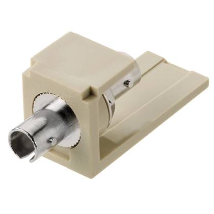 Panduit® CMSTZBL Fiber Optic Adapter Module, ST Simplex Connector, 1 Port, OM1/OM2/OM3/OM4/OM4+/OS2/SignatureCore™ Singlemode Fiber