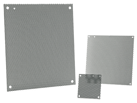 Hoffman A12N10PP PNLP Perforated Panel, 8-1/4 in W x 10-1/4 in H, 16 ga Steel, Gray