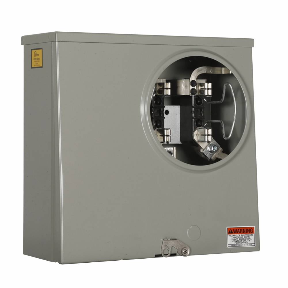 EATON 1007588CH 1-Position 3-Wire Horn Bypass Meter Socket, 600 VAC, 200 A, 1 ph Phase