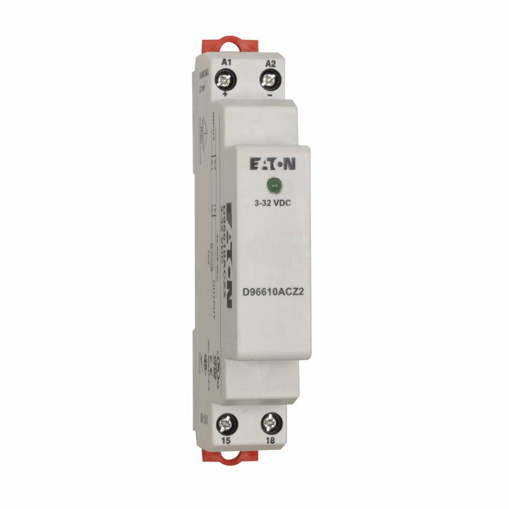 EATON D96610ACZ1 D96 Series Compact Zero Cross Switch Solid State Relay, 10 A, 1NO-SPST Contact