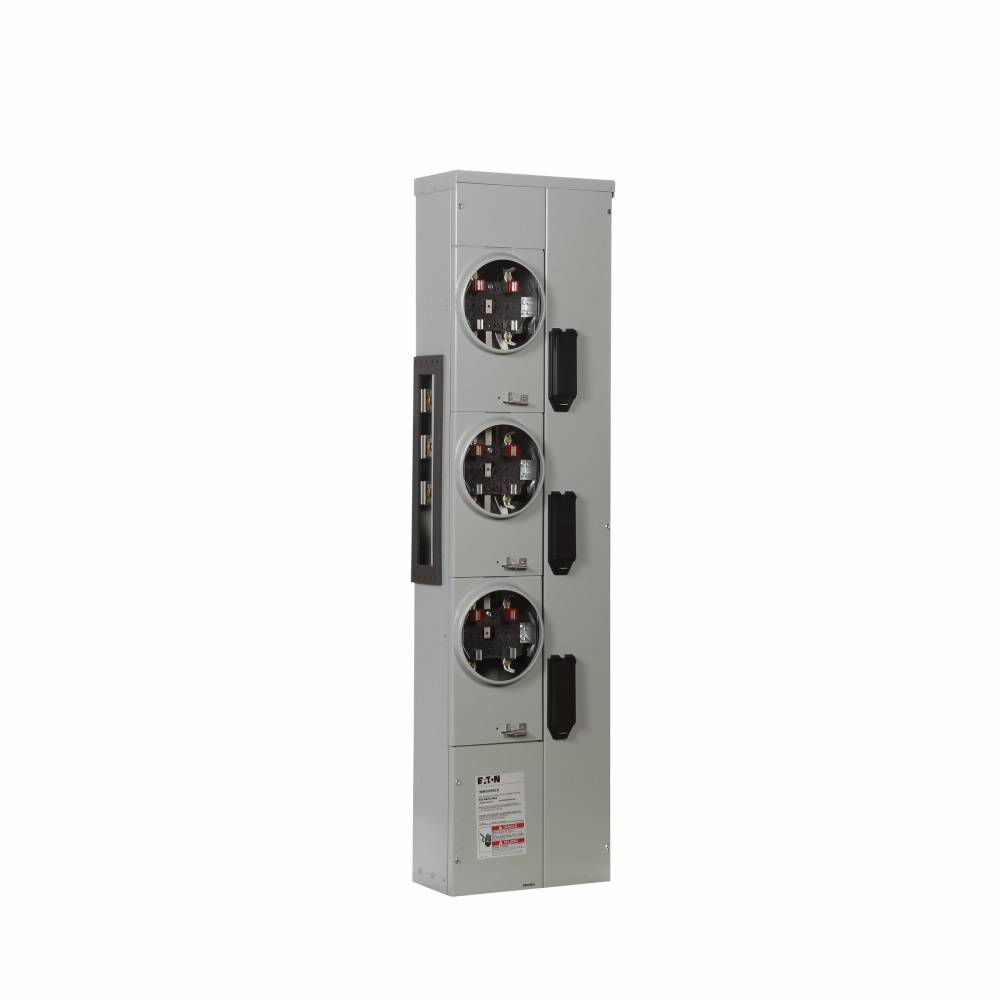 EATON 1MM320RRLB 3-Socket Multiple Metering Meter Stack Module, 120/240 VAC, 200 A, 1 ph Phase, NEMA 3R Enclosure
