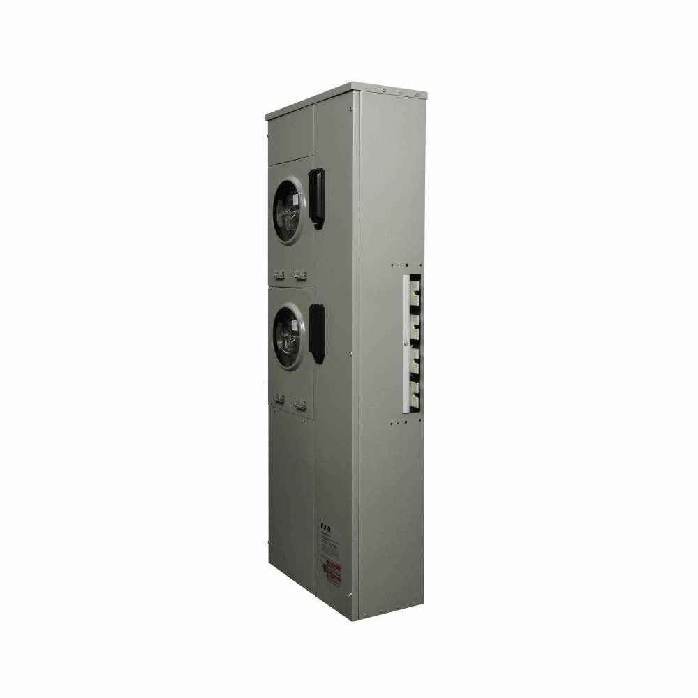 EATON 35MM220R12 5-Jaw 2-Socket Meter Stack Module, 120/240 VAC, 200 A, 1/3 ph Phase, 3 Wires, NEMA 3R Enclosure