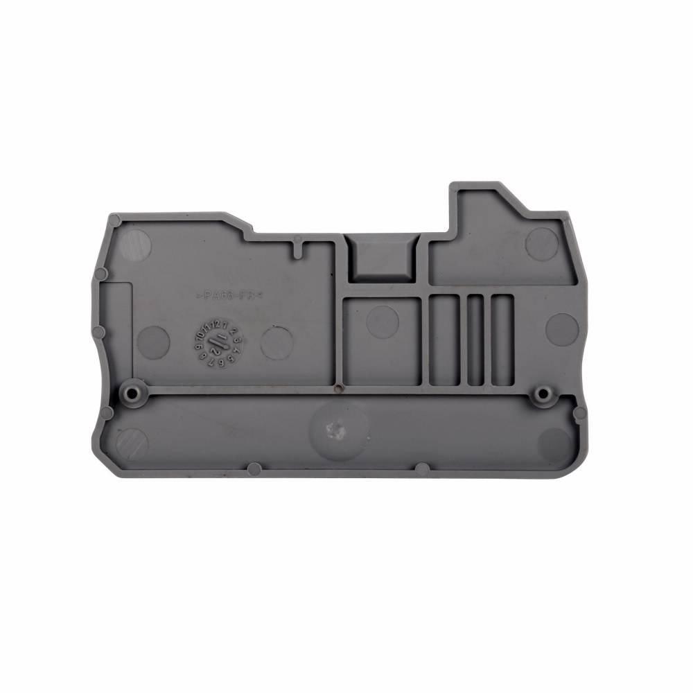 EATON XBACQU15 End Cover, For Use With XB Series XBQU15/XBQU15PE IDC Hybrid Terminal/Ground Block, Gray