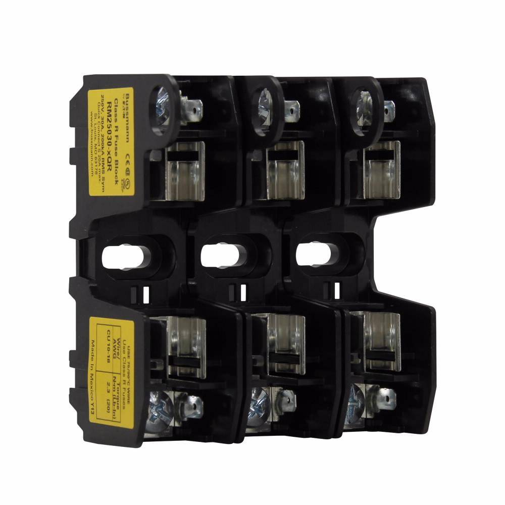 Edison HM25030-2QR Modular Ferrule Fuse Block, 250 V, 30 A, 18 to 10 AWG Cu Wire, 2 Poles