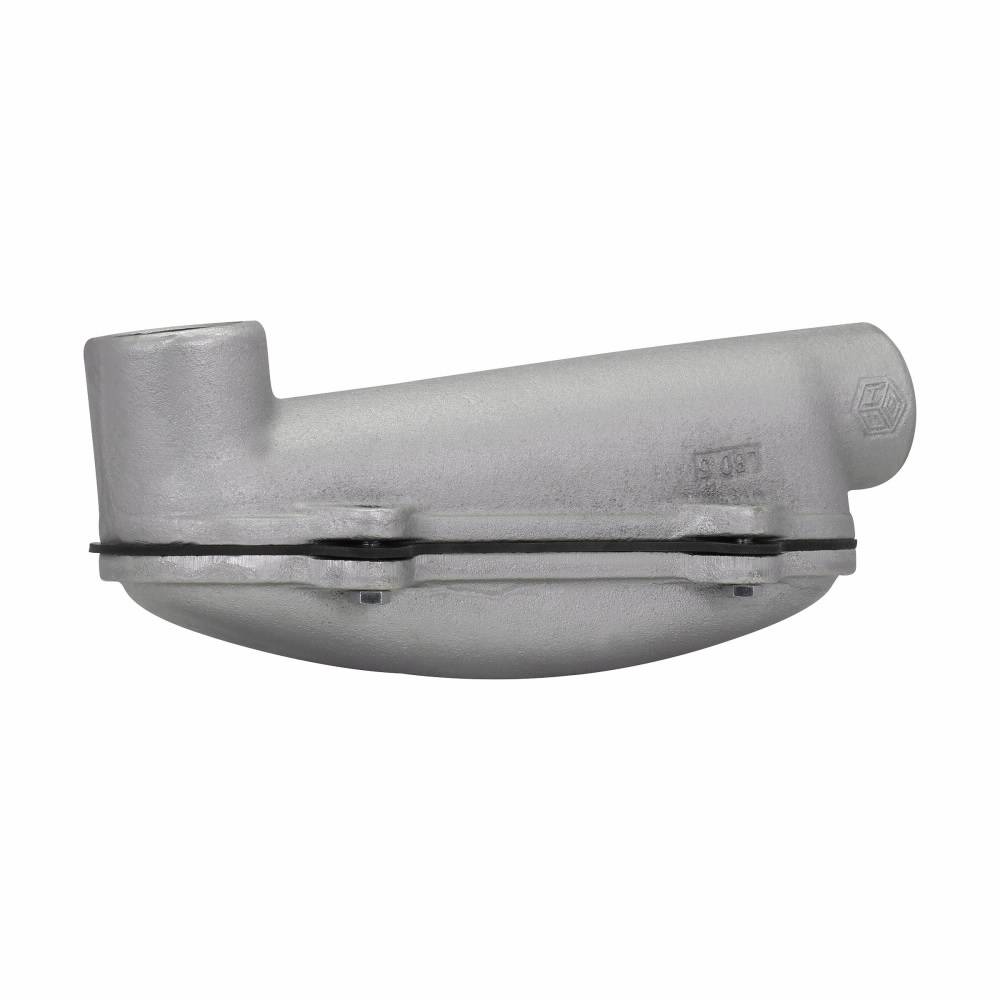 EATON Crouse-Hinds Condulet® LBD8800 Type LBD Mogul Conduit Body With Cover and Neoprene Gasket, 3 in Hub, Copper-Free Aluminum, Aluminum Acrylic Painted/Electro-Galvanized