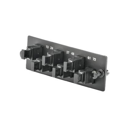 Panduit® Opticom® FAPH0612BLMPO Loaded Fiber Optic Adapter Panel, MPO™ End A, (72) OM1/OM2/OM3/OM4/OS1/OS2 Fiber