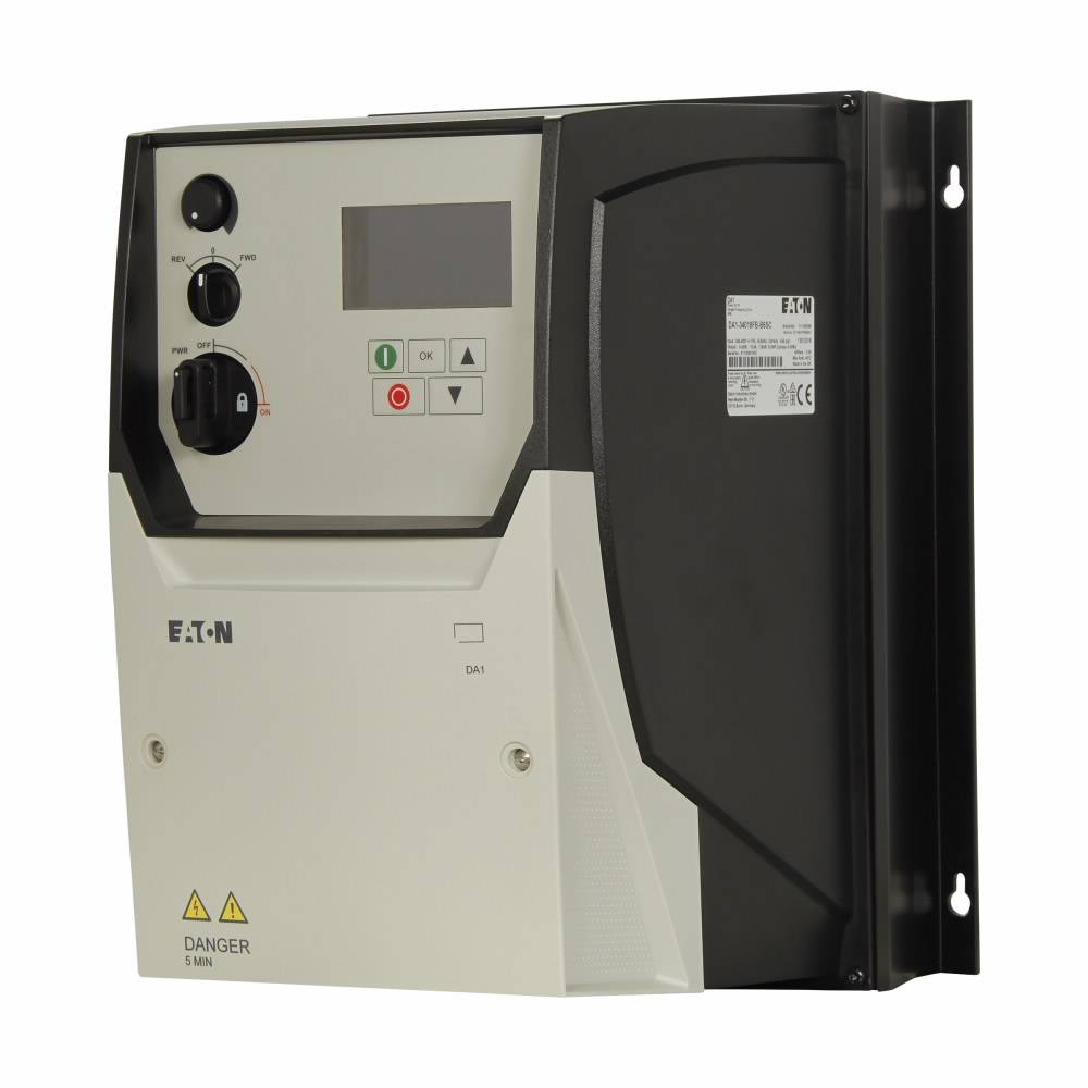 EATON PowerXL™ DA1-34018FB-B6SC Advanced Adjustable Frequency Drive, 400 V, 18 A, 15 hp, 7.1 in W x 9.42 in D