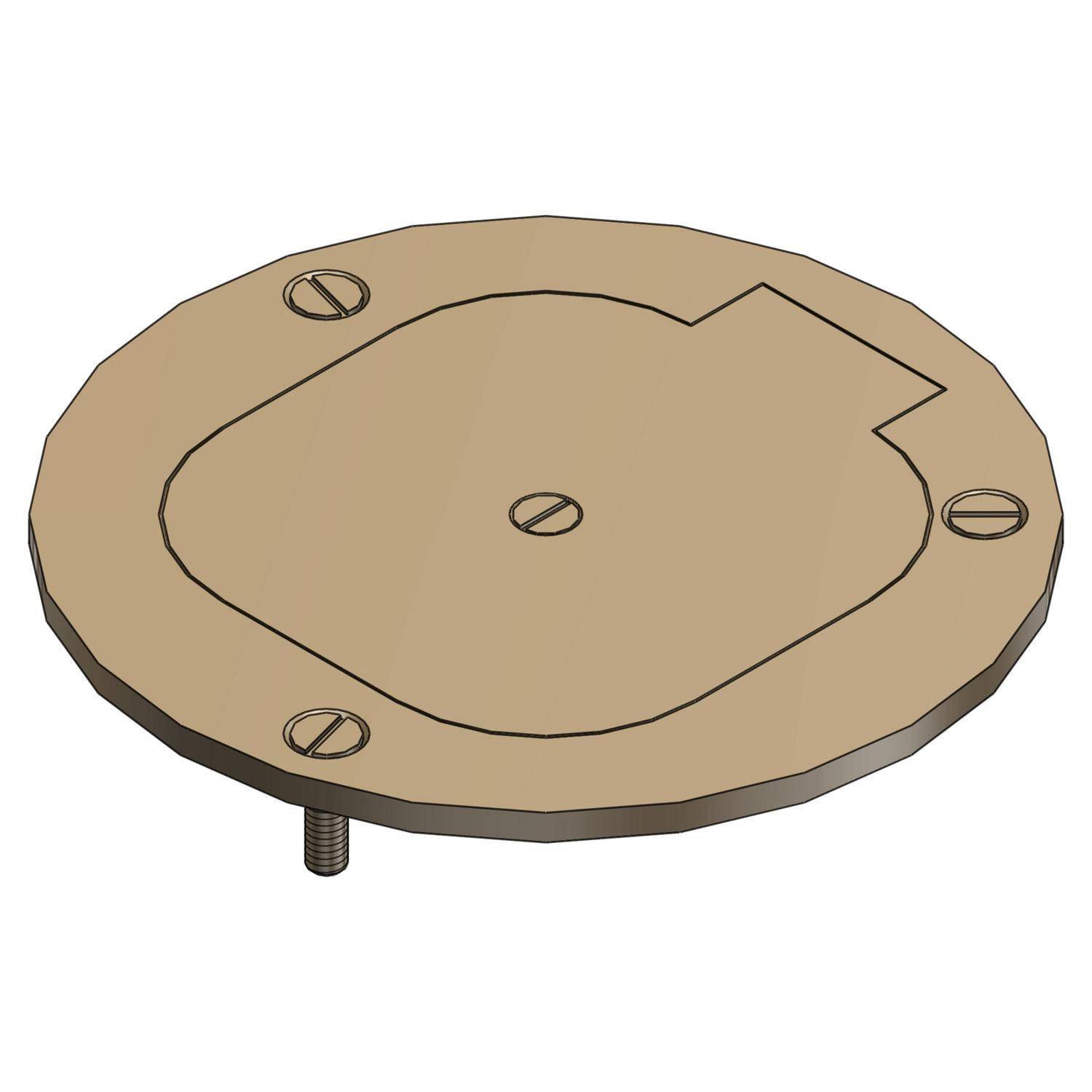 Steel City® P-60-DR Cover Plate, 4 in Dia, Brass
